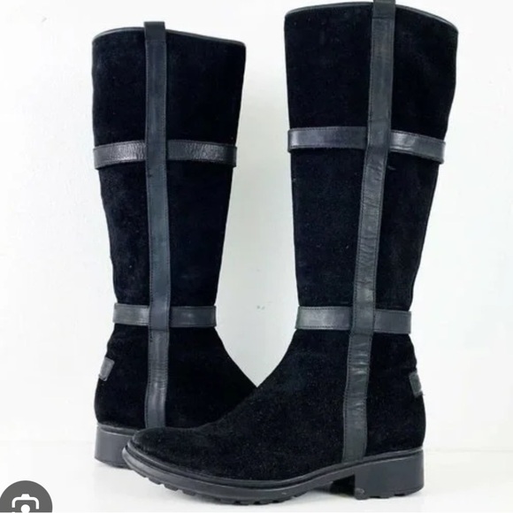 Hunter Willingen Leather Suede Tall Boots sz 9 - Picture 1 of 11